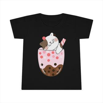 Boba Tea Cat Bubble Tea Kawaii Anime Japanese Girls Teenager Infant Tshirt - Monsterry