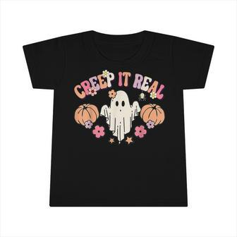 Creep It Real Ghost Kids Boys Girls Halloween Costume Infant Tshirt - Thegiftio UK