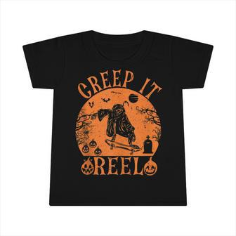 Creep It Real Ghost Men Skater Halloween Fall Season Infant Tshirt - Thegiftio UK