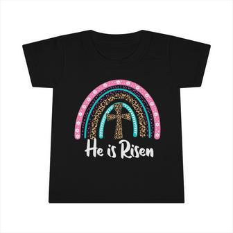 Easter For Christian Teen Girls Mom He Is Risen Leopard Gift Infant Tshirt - Monsterry DE