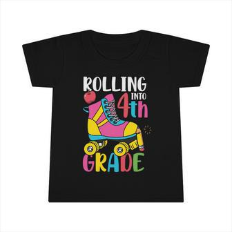 Funny Rolling Into 4Th Grade Back To School Gift Infant Tshirt - Monsterry