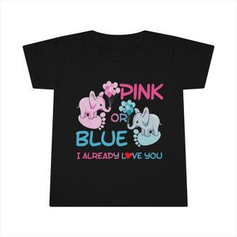 Gender Reveal Pink Or Blue Boy Or Girl Party Supplies Family Gift Infant Tshirt - Monsterry