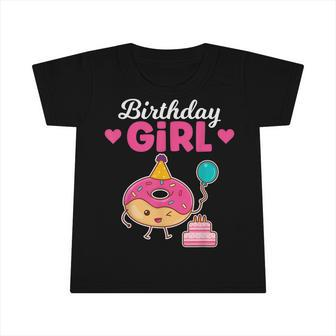 Girls Birthday Party Donut Lover Infant Tshirt - Seseable