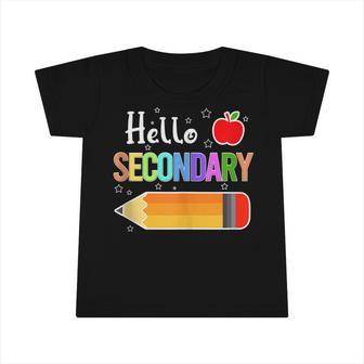 Hello Secondary Squad Back To School Pencil Kids Teacher Infant Tshirt - Thegiftio UK