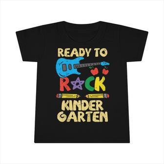 Kids Ready To Rock Kindergarten Guitar Back To School Boys Girls Infant Tshirt - Seseable