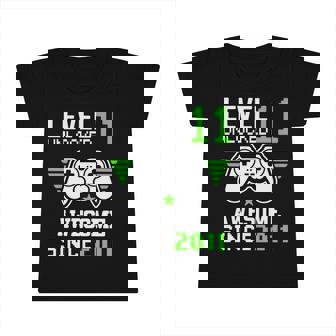 Level 11 Unlocked Ausome Since 2011 11Th Birthday Boy Gamer 11Th Birthday Gift Infant Tshirt