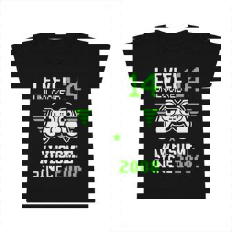Level 14 Unlocked Ausome Since 2008 14Th Birthday Boy Gamer 14Th Birthday Gift Infant Tshirt - Thegiftio