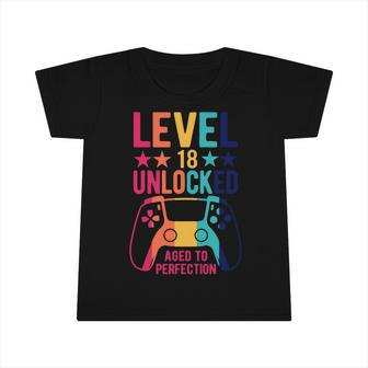 Level 18 Unlocked Awesome Since 2004 18Th Birthday Gamer Video Game Graphic Design Printed Casual Daily Basic Infant Tshirt