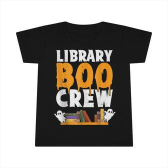 Library Boo Crew School Librarian Ghost Halloween Boys Girls Infant Tshirt - Seseable