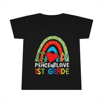 Rainbow Peace Love 1St Grade Back To School Boho Infant Tshirt - Monsterry DE
