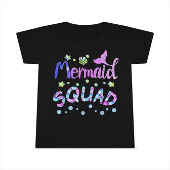 Squad Of The Birthday Mermaid Family Matching Party Squad Infant Tshirt - Seseable