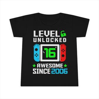 Video Game Level 16 Unlocked 16Th Birthday Graphic Design Printed Casual Daily Basic Infant Tshirt