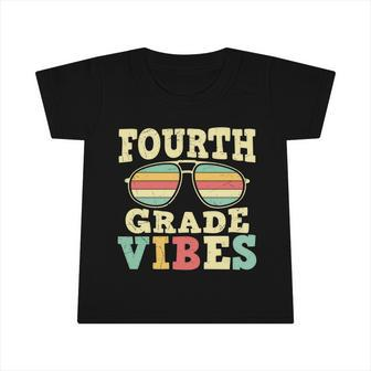 Vintage Fourth Grade Vibes Shirt Funny 4Th Grade Back To School Infant Tshirt - Monsterry