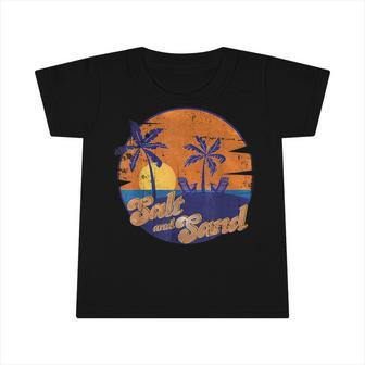 Vintage Palm Trees Summer Vacation Beach Tropical Summer  Infant Tshirt