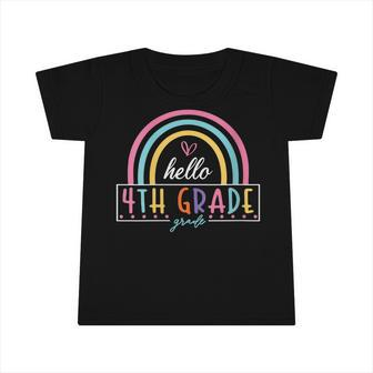 Womens Cute Hello 4Th Grade Kinder Team Back To School Teacher Kids Infant Tshirt - Seseable