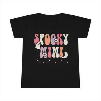 Womens Spooky Mini Cool Mini Funny Floral Ghost Halloween Vibes Infant Tshirt - Seseable