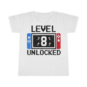 8 Year Old Gifts Level 8Th Birthday Boy Video Games Gaming Infant Tshirt - Thegiftio UK