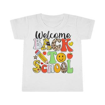 Groovy Teacher Vibes Elementary Retro Welcome Back To School Infant Tshirt - Thegiftio UK