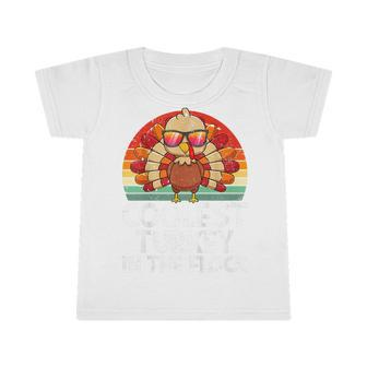 Kids Coolest Turkey In The Flock Thanksgiving Boys Kids Toddler Infant Tshirt - Thegiftio UK
