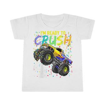 Kids Kids Im Ready To Crush 4 Monster Truck 4Th Birthday Boys Infant Tshirt - Thegiftio UK