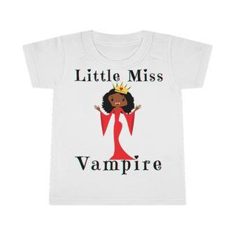 Kids Little Miss Vampire Black Girl Magic Funny Brown Skin Girls Infant Tshirt - Seseable