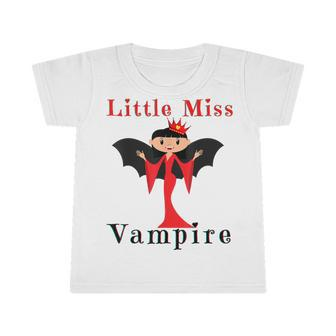 Little Miss Vampire Funny Halloween Toddler Girl Girly Girls Infant Tshirt - Seseable
