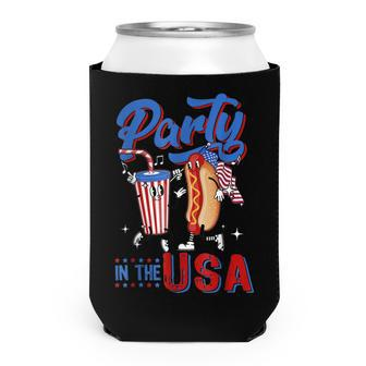 4Th Of July Food Party In The Usa Funny Hot Dog Lover Can Cooler - Seseable