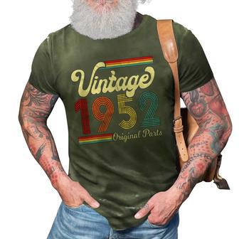 1952 Vintage 1952 Birthday Gift Men Women Born Made 1952 3D Print Casual Tshirt | Mazezy