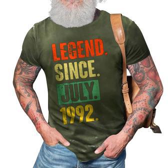 30 Years Old Gifts Legend Since July 1992 30Th Birthday 3D Print Casual Tshirt - Seseable