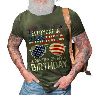 4Th Of July Birthday Gifts Funny Bday Born On 4Th Of July 3D Print Casual Tshirt - Seseable