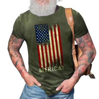 4Th Of July Independence Day Us American Flag Patriotic 3D Print Casual Tshirt - Seseable