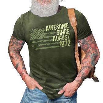 50 Year Old Awesome Since August 1972 Gifts 50Th Birthday 3D Print Casual Tshirt - Thegiftio UK