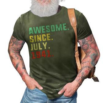 81Th Birthday Men Awesome Since July 1941 3D Print Casual Tshirt - Seseable