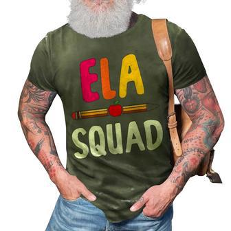 8Q1v Ela Squad English Language Arts Teacher School 3D Print Casual Tshirt - Thegiftio UK
