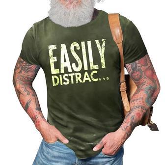 Adhd Ocd Awareness Funny Easily Distracted 3D Print Casual Tshirt | Mazezy