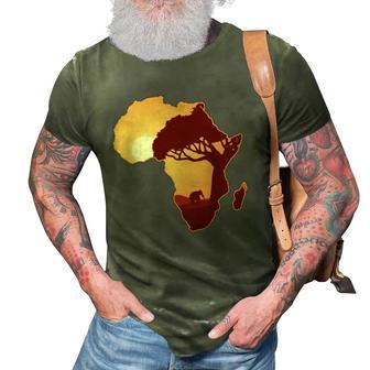 Africa Elephant Map African Safari 3D Print Casual Tshirt | Mazezy