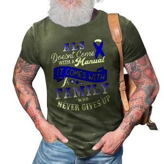 Als Awareness Support Als Fighter Als Warrior Als Family 3D Print Casual Tshirt | Mazezy