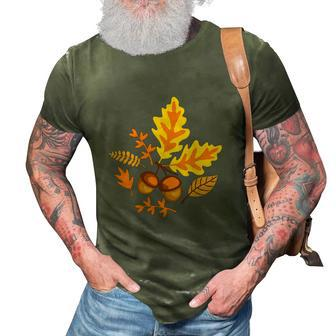 Autumn Leaves And Acorns Fall For Thanksgiving Cute Graphic Design Printed Casual Daily Basic 3D Print Casual Tshirt