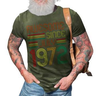 Awesome Since July 1972 Vintage 50Th Birthday 50 Years Old 3D Print Casual Tshirt - Seseable