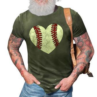 Baseball Heart Fun Mom Dad Men Women Softball Wife 3D Print Casual Tshirt | Mazezy
