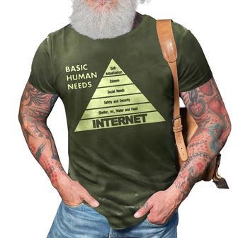 Basic Human Needs V2 3D Print Casual Tshirt - Seseable
