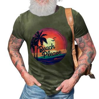 Beach Please Sunset Beach Vacation 3D Print Casual Tshirt - Monsterry DE