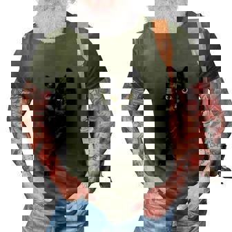 Black Cat Yellow Eyes T Cats 3D Print Casual Tshirt - Thegiftio