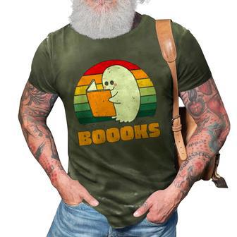 Boooks Ghost Funny Librarian Book Lovers Halloween Costume 3D Print Casual Tshirt | Mazezy