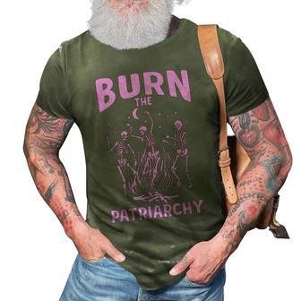 Burn The Patriarchy Feminist Halloween Skeleton Dancing 3D Print Casual Tshirt - Seseable