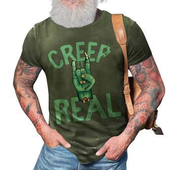 Creep It Real Rocker Zombie Halloween 3D Print Casual Tshirt - Seseable