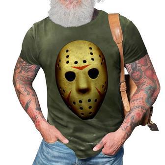 Creepy Goalie Hockey Halloween Mask Graphic Design Printed Casual Daily Basic 3D Print Casual Tshirt - Thegiftio UK