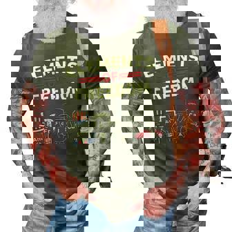 Crushtee Mens Geeks Independence Day Tee Elements 4Th Of July Nerdy Periodic Table Patriotic Science Funny America Murica Long Sleeve Hoodie 3D Print Casual Tshirt - Thegiftio