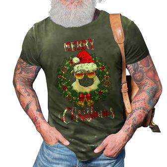 Cute Christmas Pug Mom Dog Lover Paw Merry Xmas Santa Hat 3D Print Casual Tshirt - Thegiftio UK