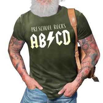Cute Funny For Preschool Teachers Abcd Rock Preschool Rocks 3D Print Casual Tshirt - Thegiftio UK